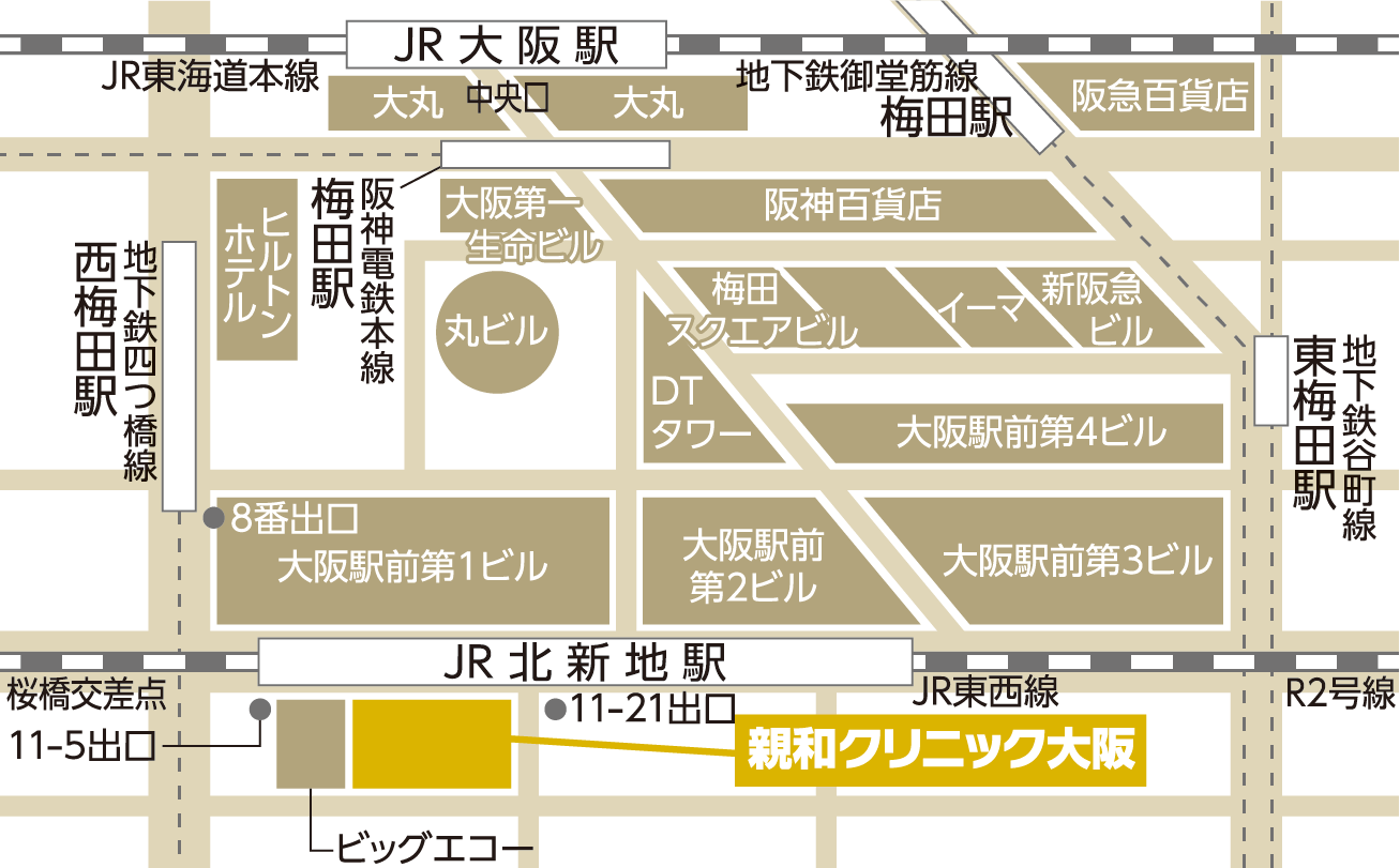 大阪院の地図