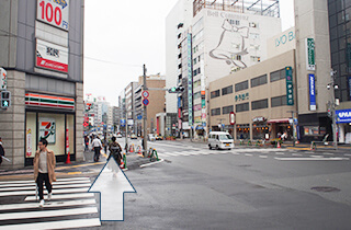 JR博多駅博多口からの道順7