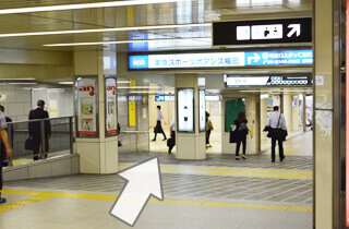 地下鉄四つ橋線西梅田駅南改札口からの道順2